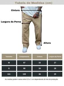 Men's Oversized Baggy Straight Leg Sweatpants With Fleece Lining - Beige - View 4