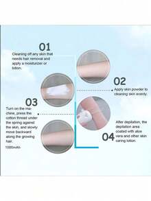 AXH. Epilator Elektrik untuk Wanita, Penghapus Bulu Wajah, Epilator Wajah untuk Pipi dan Alis, Alat Kecantikan Rias Wajah DIY - Rose Gold - View 7