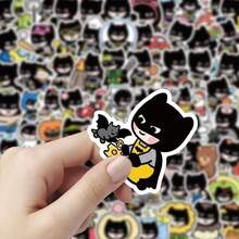 Warner Bros 102pcs Authentic Batman Cartoon Graffiti Stickers, Vinyl Material, Suitable For Decorating Notebooks, Storage Boxes, Water Bottles, DIY Scrapbooks, Ideal Birthday Gift - Party Gift - Holiday Gift - Back To School Gift - Multicolor - View 1