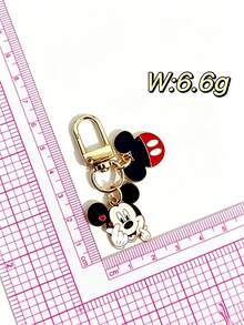 1/2pcs Disney New Cute Heart-Shaped Mickey Minnie Mouse Couple Keychain, Unisex Exquisite Metal Bag Charm Key Chain - Multiple Styles - View 10