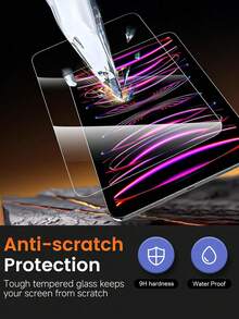 Gorilla Hero 2pcs High Definition Screen Protector, Compatible With Tablet Series Tempered Glass Film, Excellent Surface Hardness Performance, Resistant To Scratches And Wear When Carried Daily, Stored In Backpack Or Kept With Keys. High Definition High Transparency Design, Clear And Delicate Screen Display Without Glare, Natural And Transparent Display. Compatible With Tab S9 FE+ / Tab S10+/Tab S9+ /Tab S8/Tab S7/ Pro 13-Inch (2024)/ Pro 12.9-Inch(2018/2020/2021)/ 2025( A16)/ Air 4/Air 5 (10.9 Inch) And Other Series. - Clear - View 3