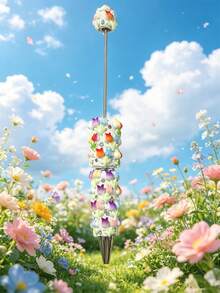 1/3/5/10/20pcs Multi-Color Flower & Mushroom Series Ballpoint Pens With Black Ink, Smooth Writing, Full Rhinestone Cover, Creative DIY Beaded Jewelry Pens, School Office Study Supplies Gift - Multicolor - View 18