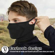 1pc Unisex Vintage Half-Face Earloop Neck Gaiter Mask, Breathable Geometric Pattern, Suitable For Outdoor Activities, Cycling, Hiking, Running, Skiing, Cosplay And More - Multicolor - View 3