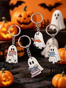 4/8pcs Halloween Pendant Keychains - Cute Cartoon Pendant Keychains, Perfect Party Gifts And Decorations - Multicolor - View 2