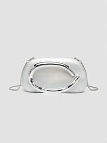 1 Piece Acrylic Clutch Bag, For Valentine's Day, Comfortable And Fashionable, Elegant Handbag, Personalized Gift Option, 2025 Accessory, Fashion Style Suitable For - 玫瑰金 - 查看 1