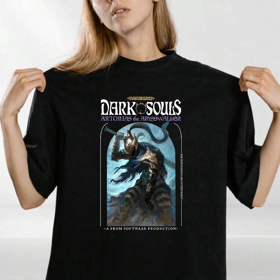 Dark Souls Artorias Graphic T-Shirt Gaming Streetwear Gift New,For Men And Women Up To 3XL - Black - View 1