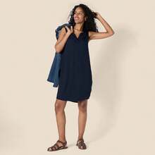Essentials Mujer Vestido  Tela sin Mangas - Flores negras y rosas - Ver 5