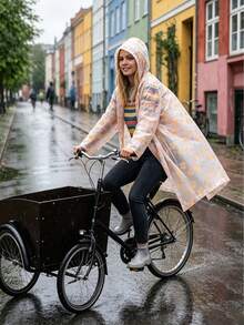 1/2pcs Reusable Bear Bow Rain Poncho - Windproof, EVA Material, Thickened Full Coverage Hooded Raincoat, Portable Raincoat, Suitable For Travel, Outdoor Activities And Hiking - Multicolor - View 3