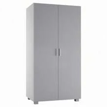 Kids 2-Door Wardrobe - Grey - View 12