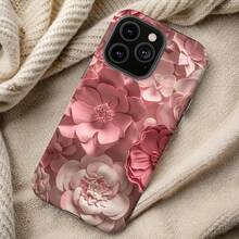 Funda de teléfono con diseño floral rosa: Diseño de flores 3D simuladas para iPhone, HONOR, , OPPO - Multicolor - Ver 3