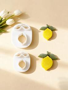 Lemon Polymer Clay Cutters, Realistic Citrus Fruit Shapes For Summer Handmade Earring Craft Supplies - White - View 3