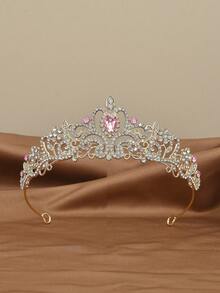 1pc Bridal Crown Wedding Headband, Bride Party Accessory, Suitable For Christmas, Halloween, Birthday - Silver - View 4