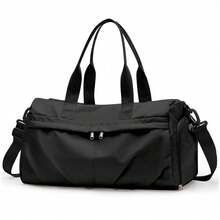 Women's Fitness Bag With Wet Compartment, Fashionable Men's Travel Bag, Large Capacity Travel Bag With Multiple Compartments And Shoe Compartment - 黑色 - 查看 1
