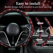 2pcs/3pcs Car Steering Wheel Accessories, Car Interior Decor, Cute Premium Interior Crystal Rhinestone & Leopard Print Unique Pattern, All-Season Universal Car Interior Kit, Women's Car Accessories, Women's Car Tools, Essential Car Tools - Crystal Sparkling Diamond Leopard Print Pattern - View 2