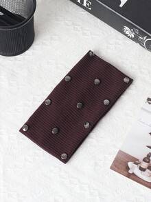 1 peça faixa de cabelo para mulher, estilo punk de rua, versátil, moda, às riscas e cor lisa, acessório para cabelo para exterior - Multicolorido - Ver 18