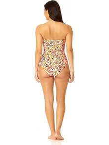 Anne Cole Traje de baño de una Pieza Fruncido Frontal Traje de baño de una Sola Pieza para Mujer - Ditsy de Whirlpool - Ver 3