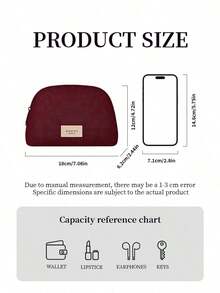 Gucci 女款化妝收納包，紅色帆布材質，大容量，方便攜帶，簡約優雅，適合日常使用、旅行、學校、購物、工作等場合，百搭風格，可作為禮物送給朋友或家人，亦可作為節日禮物或週年紀念禮物 - 酒紅色 - 查看 8