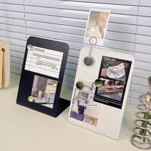 Square Magnetic Multi-Function Decorative Display Board, Home Magnetic Metal Board, Suitable For Sticky Notes, Posters, Storage, Message Board, Home Office Vertical Memo Board, Postcard Calendar Display, Classroom Decoration, Desktop Decoration - Multicolor - View 5