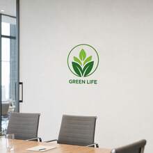 客製化 Logo 牆貼，極簡風格個性化牆面貼紙，適用居家、辦公室與店鋪裝飾，客製化商業招牌禮品，可自訂品牌展示，感恩節與聖誕節，防水客製化貼紙，客製化商業 Logo 牆面貼紙 - 風格C - 查看 3