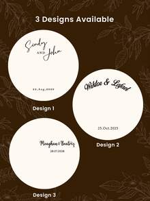 Takeoak 1pc Customized Lace Wedding Ring Pillow, Personalized Ring Holder With Name And Date Engraving, Pearl Bowknot, Rustic Elegant Round Ring Cushion, Multi-Layer Ring Display, Romantic Bridal Ceremony Decor, Engagement Anniversary Gift, Wedding Accessory - Multicolor - View 11