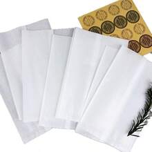 Pure White Cotton Paper Bag, Ice Bread Packaging Bag, Card Packing Material, Small Card, Planner Stickers Packaging Bag, Suitable For Wedding, Birthday, Baking, Soap Packaging, Lipstick, Gift Packaging, Handmade Crafts Packaging - Multiple Styles - View 5