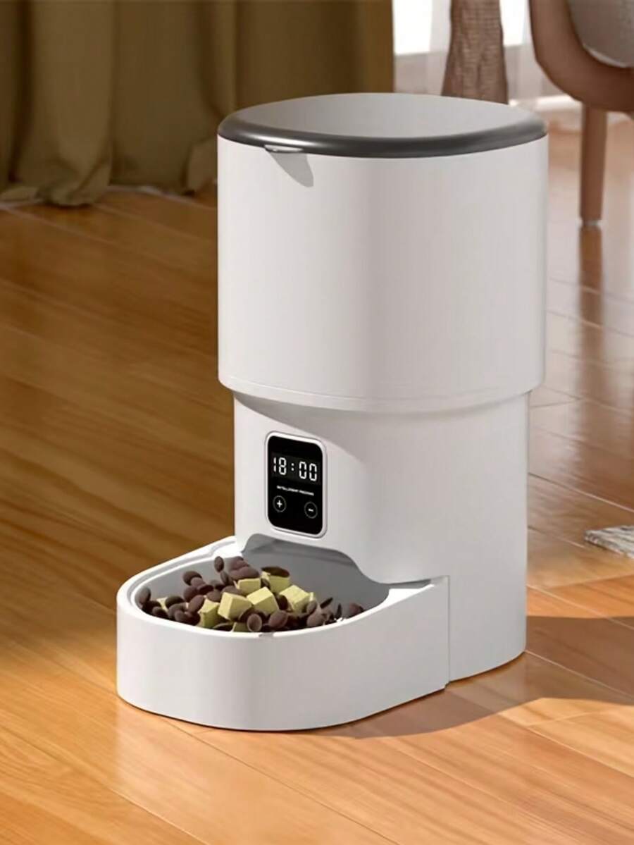 4L 自動貓糧餵食器，適用於貓狗的自動寵物餵食器，易於安裝與清潔