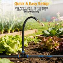 DIY Drip Irrigation Kit, Automatic Drip Irrigation System, 360° Flexible Garden Irrigation System, Garden Watering System, Adjustable Flexible Nozzle Copper Spray System, Suitable For Garden - A - View 4