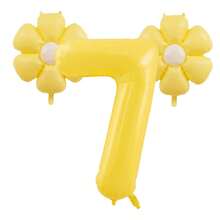 3pcs Giant 40 Inch Lemon Yellow Number 0-9 Balloon Set, Includes 18 Inch Fresh Daisy Balloons, Suitable For Birthday, New Year, Anniversary, Anniversary Party Decoration, 40 Inch Large Number Birthday Balloons - Number - View 18