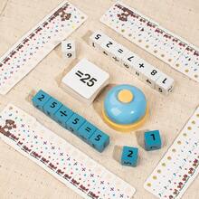 1 Set Digital Battle Building Blocks Board Game, 2-Player Quick Response Math Addition Subtraction Multiplication Division Puzzle, Children's Math Focus Educational Toy - Multicolor - View 3