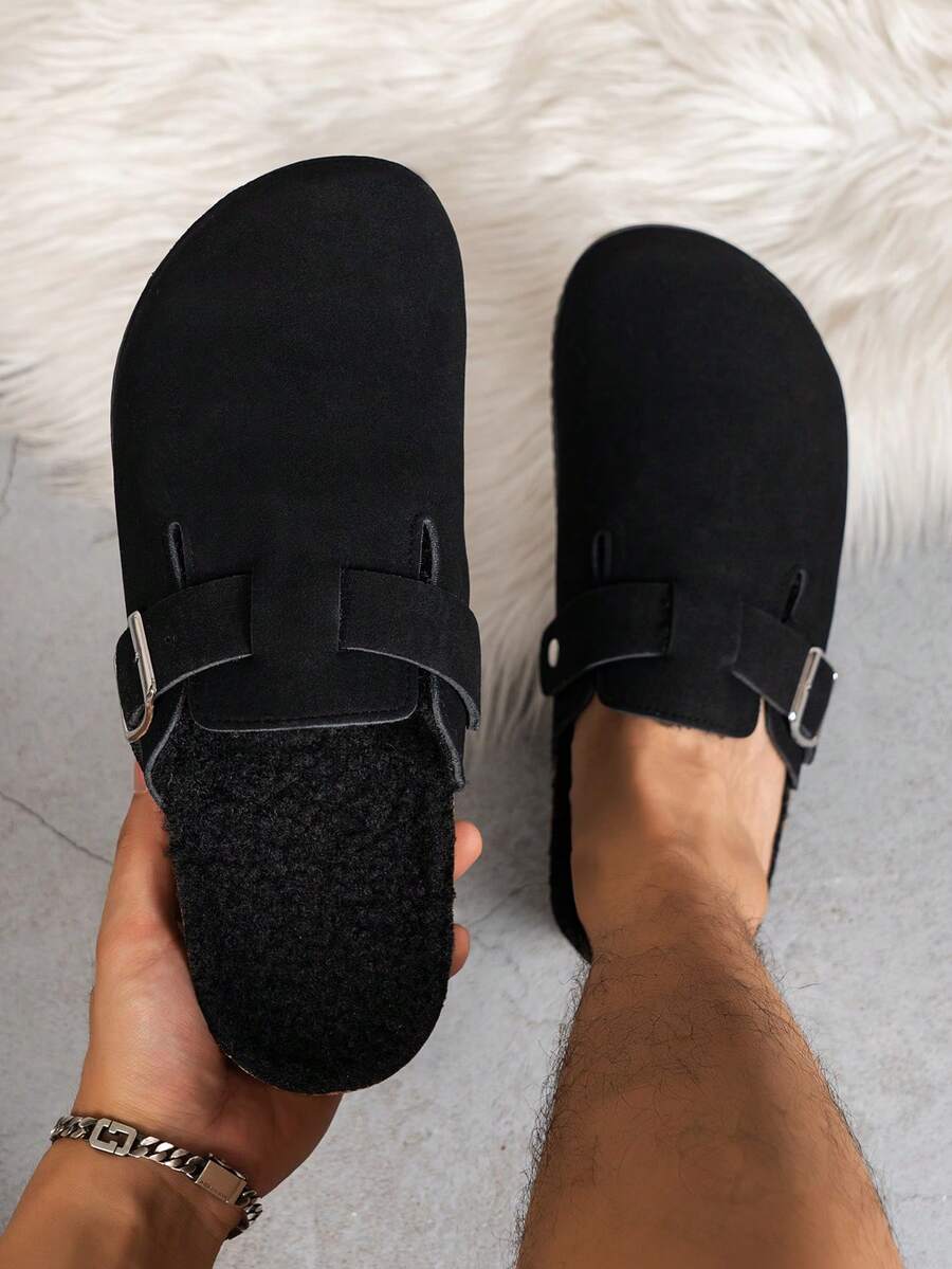 Men's Slip-On House Shoes, Non-Slip Sole, Minimalist Modern Design Suitable For Home And Office