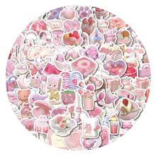 103pcs Pink 3D Colorful Graffiti Stickers, Die-Cut Decorative Decals For Computer, Water Bottle, Luggage School Supplies - Multicolor - View 1