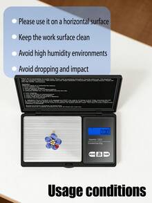 [Best-Selling Item] 100g High-Precision Multifunctional Flip-Top Scale, Jewelry Scale, Mini Stainless Steel Scale, Pocket Scale, Portable Pocket Scale, Kitchen Scale, Practical Tool, Kitchenware, Batteries Not Included. - jewelry scales - View 8