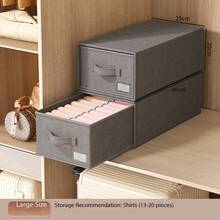 Foldable Drawer Storage Box, Multi-Functional Wardrobe Storage Bin, Large Capacity Clothing Storage Organizer, Drawer Storage Cabinet, Home Snack Toy Clothing Organizer Box, Foldable Storage Cabinet, Multi-Layer Bedroom Nightstand - Multicolor - View 7