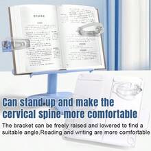 1pc Multifunctional Adjustable Height Reading Stand, Student Reading & Learning Bookshelf, Simple Adjustable Reading Aid, Suitable For Reading & Learning, Eye Protection, Cervical Comfort, Reading Book Clip, Book Holder, Book Support Stand - A - View 7