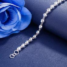 925 Sterling Silver Hollow Beaded Bracelet, Suitable For Daily Wear And Gifting - White - View 4