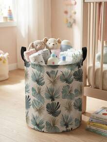 1 Stück, runde Aufbewahrung, extra große Kapazität faltbar, langanhaltend, Pflanzenmuster bedruckter großer faltbarer runder Aufbewahrungskorb, mit Griffen, Babyzimmer Mehrzweck-Aufbewahrungskorb, Baby-Kleinkram Organisations-Aufbewahrungskorb große Kapazität Aufbewahrungsbox, Babyzimmer Aufbewahrung, Babyzubehör Aufbewahrung, Windel Aufbewahrung, Kleidung Aufbewahrung, Babyzubehör Kleinkram Aufbewahrung, Mehrzweck-Aufbewahrungsbox, faltbare Babyzubehör Aufbewahrungsbox - Verschiedenfarbig - Übersicht 12