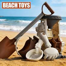 18pcs Kids Beach Toy Set, Includes Beach Shovel And Ocean Molds, Perfect For Playing With Family On The Beach Or In The Snow, Beach Accessories, Ideal For Summer Activities (Random Color Accessories) - White - View 2