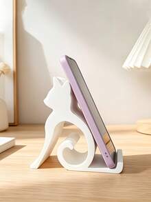 1pc Cat Phone Stand, Desktop Ornament, Storage Rack, Phone Holder, Compact & Portable, Suitable For Bed, Office, Car, Pet Lovers Essential, Travel Essential, Desktop Storage, Home Decor, Dorm Storage, Back To School - Multicolor - View 5