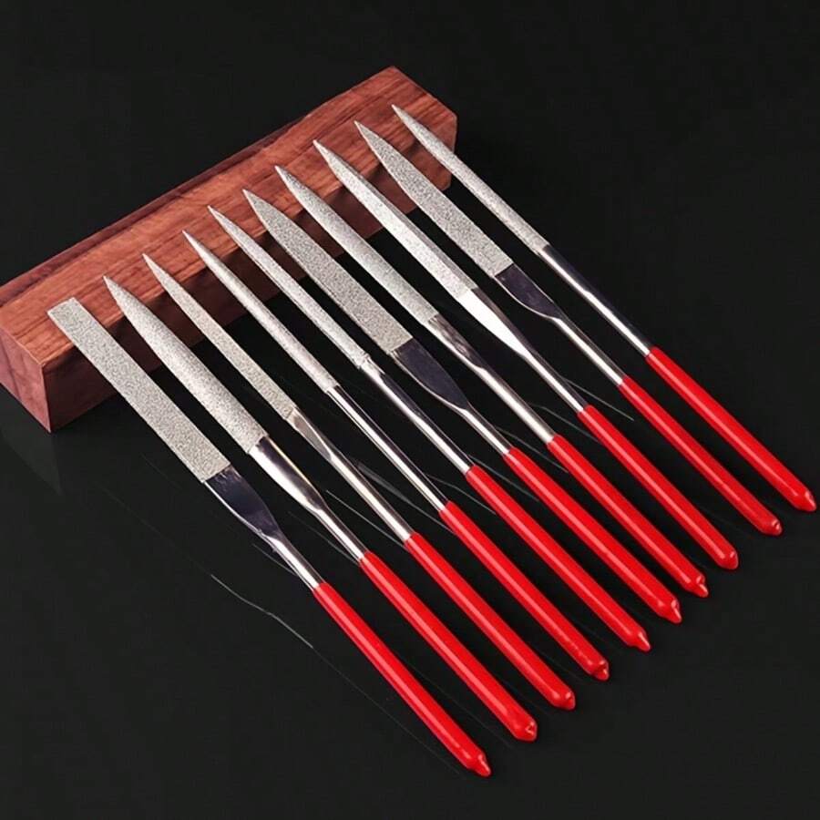 5pcs/10pcs Diamond Mini Needle File Set Portable Tools Ceramic Craft Woodworking Files Jewelry Polishing Carving Small Files - Style a - View 1