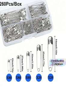 260pcs Rust-Proof Silver Head Pins DIY Sewing Accessories - Multicolor - View 8