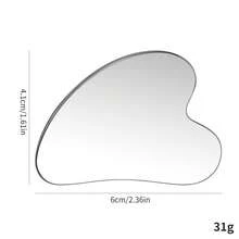 Alat Pijat Gua Sha Stainless Steel - Pisau Gua Sha Pengikis Otot - Mobilisasi Jaringan Lunak, Alat Pijat Gua Sha untuk Punggung, Kaki, Lengan, dan Tubuh - Perak - View 10