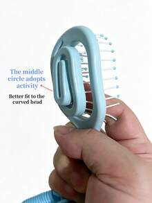 1pc Mini Thumb Comb, Pocket-Sized Hairbrush For Beach Party, Travel Handbag, Home, Office, Travel, Portable And Space-Saving - Thumb Comb (with Hanging Cord) - View 6