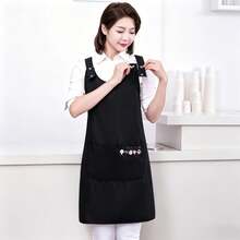 1pc Multifunctional Waterproof & Oil-Proof Apron, Cute Cartoon Print Kitchen Apron With Adjustable Shoulder Straps And Pockets, Breathable Lining Work Apron, Suitable For Cooking, Grilling, Gardening, Coffee Shop - Multicolor - View 3