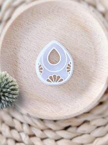 Boho Teardrop Polymer Clay Cutters, Embossed Shell Pattern For Handmade Statement Dangle Earring Craft Supplies - White - View 6