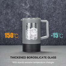 1件 12/21/34oz 現代玻璃法式壓濾咖啡壺，多功能可重複使用濾網，耐熱玻璃咖啡壓濾壺，適用於濃縮咖啡、茶，居家用品，開學季 - 彩色 - 查看 4