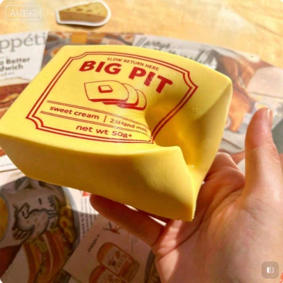 1PC Soft And Large Butter-Like Stress Relief Block, Squishy Toy, Suitable For Relieving Anxiety, Improving Focus And Providing Pressure Release Effect, Sensory Squeeze Toy-Anxiety Relief Fingertip Toy, Suitable For Classroom-Office-Home Room Decor-Holiday Gift-Toys For Boys And Girls. Squishy