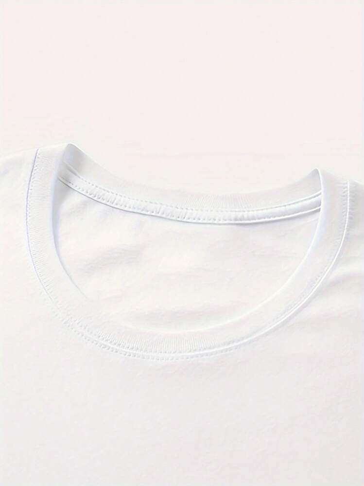 Women's T-Shirt, 100% Cotton, With Cherry Print And The Phrase KEEP SMILING, Short Sleeve And Round Neck - 白色 - 查看 6