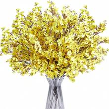 1/5pcs Starry Sky Simulation Bouquet And Artificial Flowers, Realistic Texture, Suitable For Indoor/Outdoor Decoration, Home Decor, Wedding Decoration, Tabletop Decoration, Halloween Decoration, Autumn Decoration - Yellow - View 7
