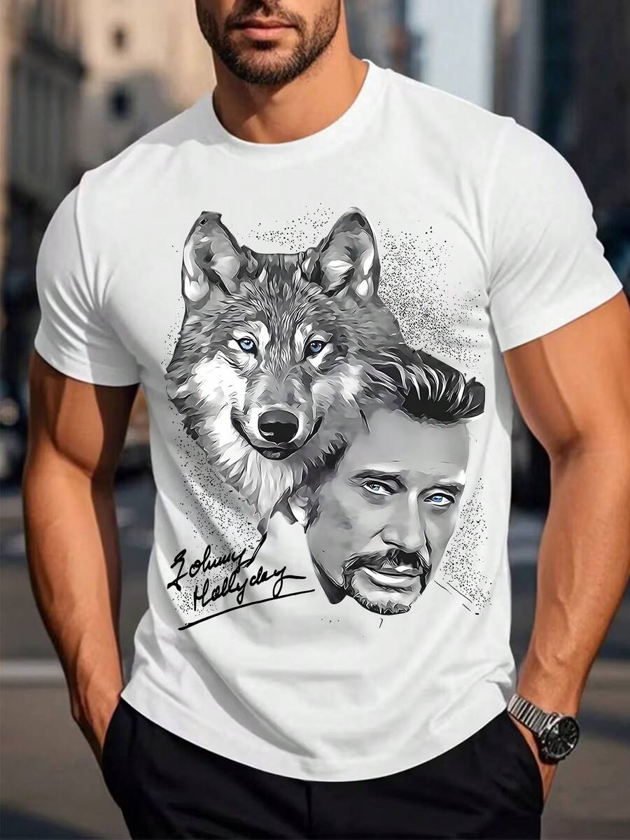 Envío Local - Despacho desde DE/IT/FR/ES/PL - Camiseta Ligera de Inspiración Vintage Unisex - Camiseta para Hombre - Ropa Masculina - Manga Corta Casual con Cuello Redondo, Top para Eventos Especiales Diarios, Prenda Esencial Corta, Ho - A - Ver 1