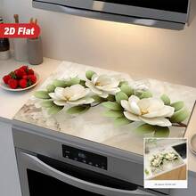 1pc 2D Floral Kitchen Countertop Mat, Diatomaceous Earth Material, Highly Absorbent, Suitable For Tableware, Coffee Machine, Microwave, Etc. Fashionable Watercolor Design, Ideal Choice For Modern Kitchen. - Multicolor - View 6